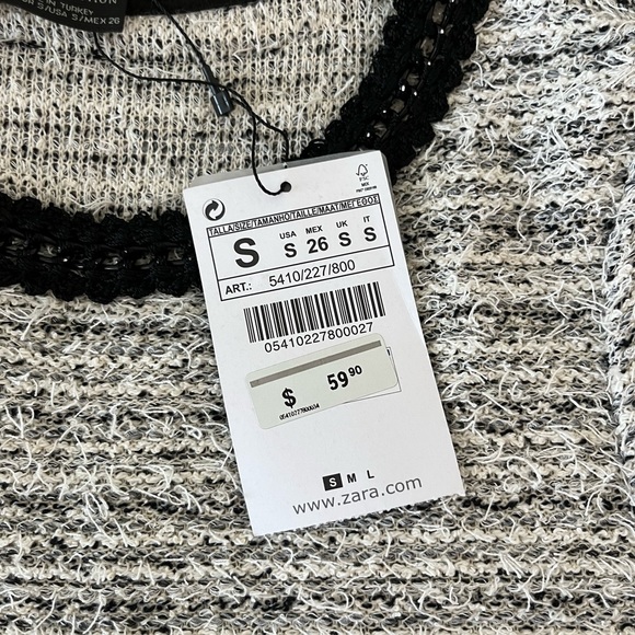 NWT Zara Tweed Top Size S - Picture 4 of 6